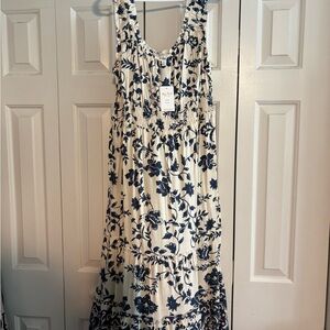 Lucky Brand Navy Floral Maxi Dress